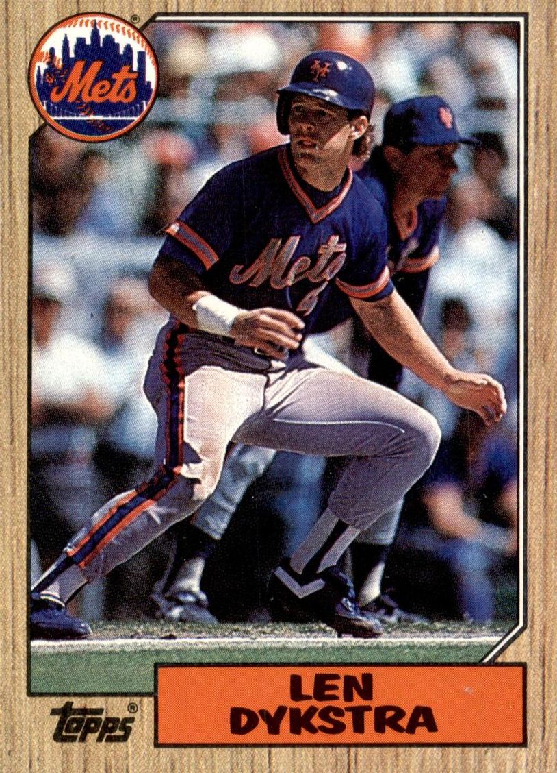 1987 Topps Baseball Len Dykstra #295 PSA 9
