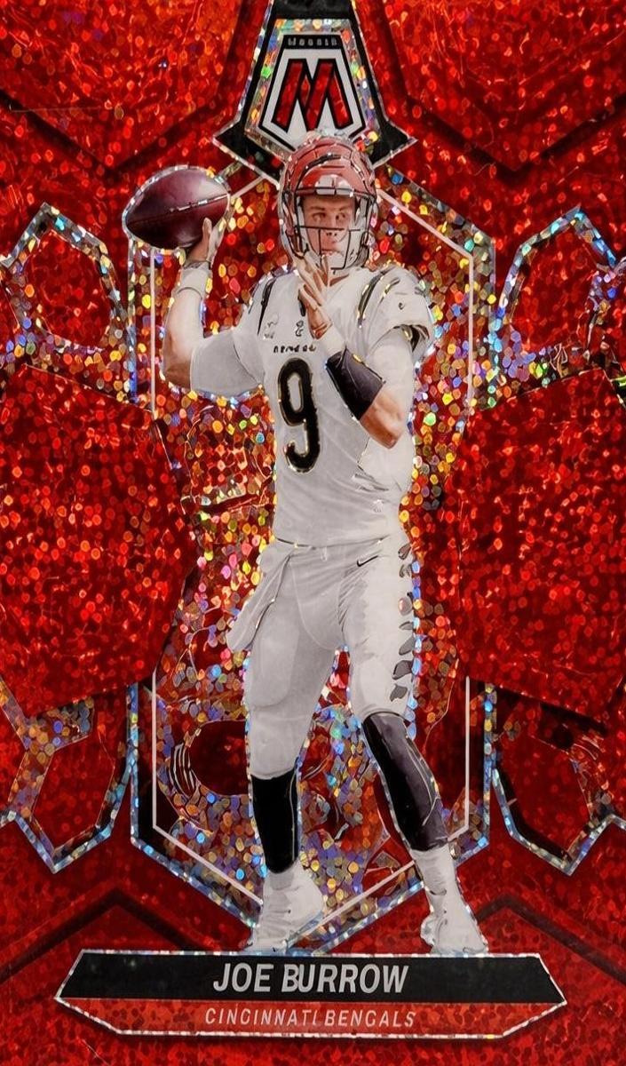 2024 Panini Mosaic Football Red Sparkle Joe Burrow #43