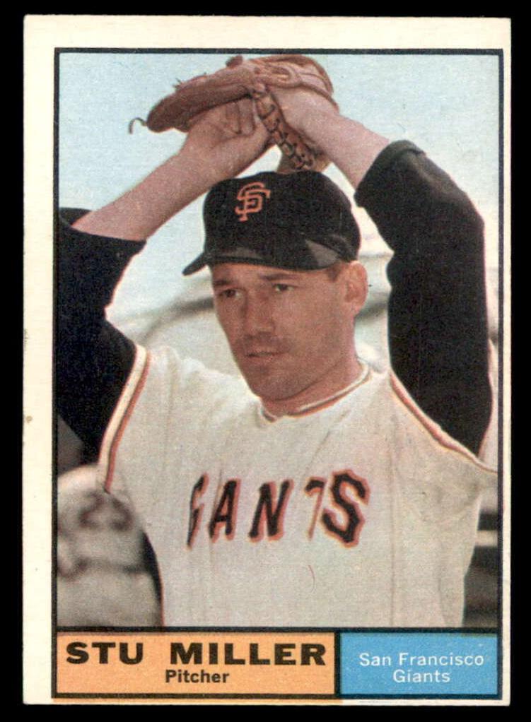 1961 Topps Baseball Stu Miller #72 PSA 8