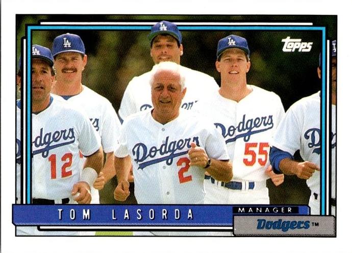 1992 Topps Baseball Tom Lasorda #261 PSA 9