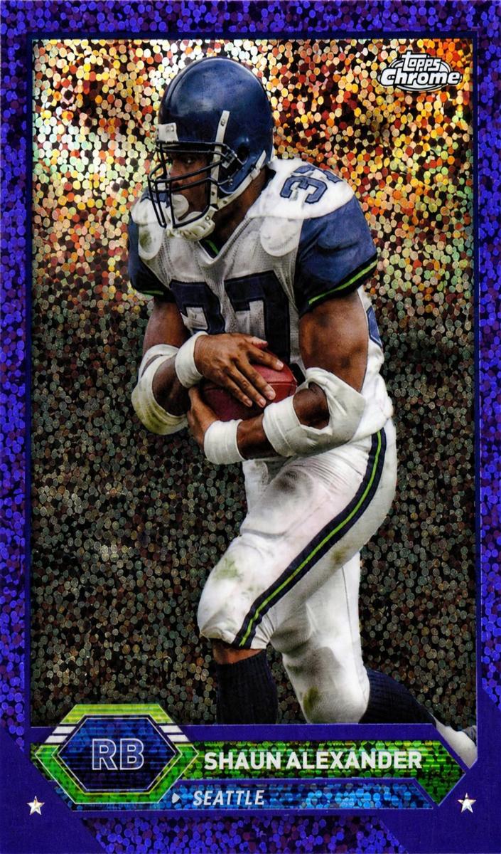 2023 Topps Composite Football Purple Speckle Refractor Shaun Alexander #48