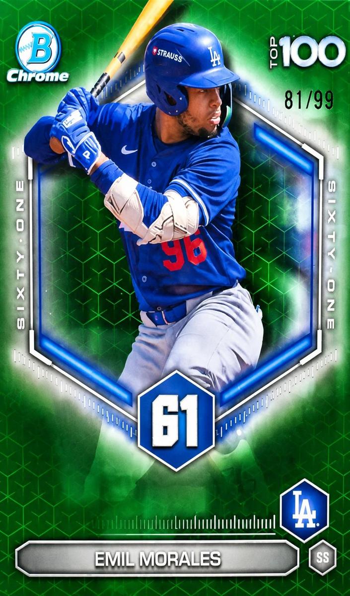 2026 Bowman Baseball Green Refractor Emil Morales #BTP-61