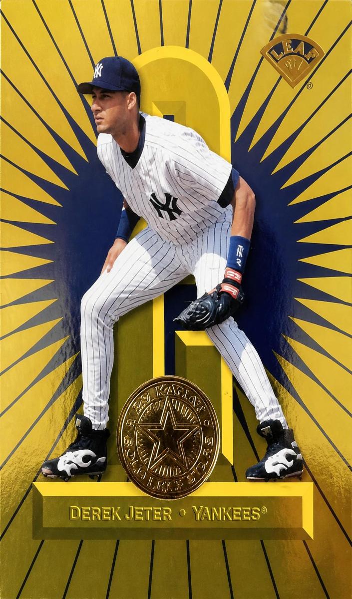1997 Leaf Baseball Derek Jeter #7 PSA 8