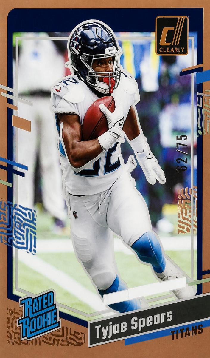 2023 Panini Clearly Donruss Football Orange Tyjae Spears #88