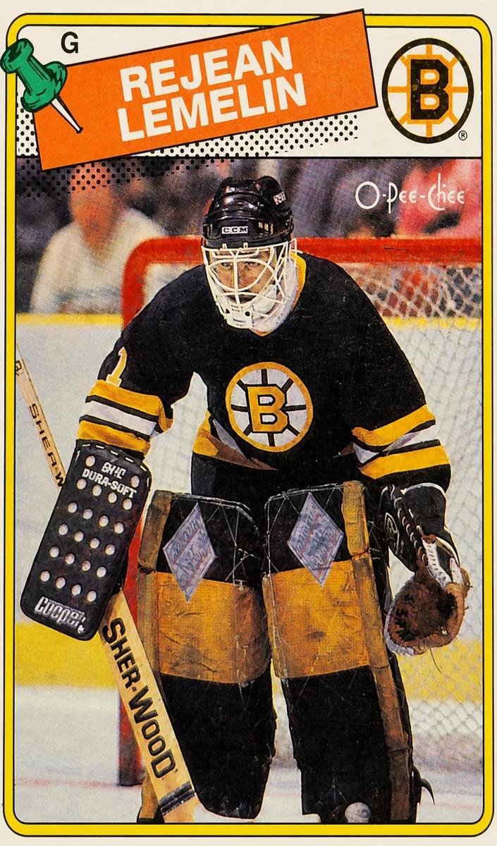 1988 O-Pee-Chee Hockey Rejean Lemelin #186 PSA 9