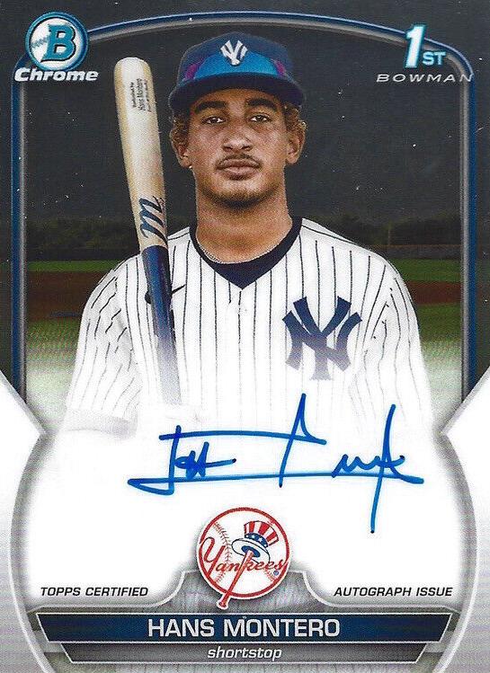 2023 Bowman Chrome Prospects Baseball Hans Montero #CPA-HM PSA 9