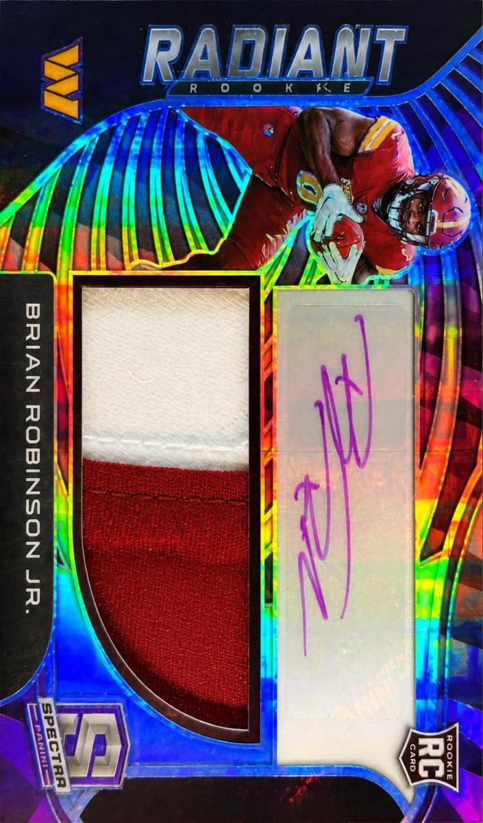 2022 Panini Spectra Football Neon Purple Brian Robinson Jr. #RAD-BRO