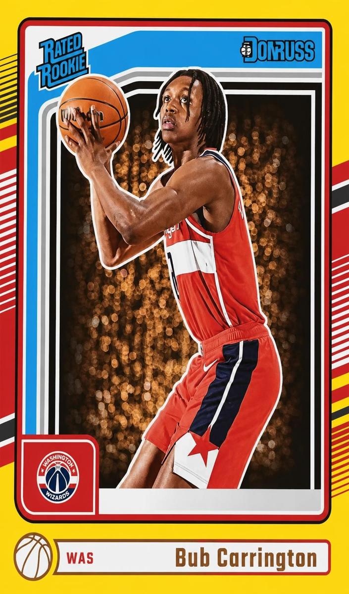 2024 Panini Donruss Basketball Yellow Flood Bub Carrington #220