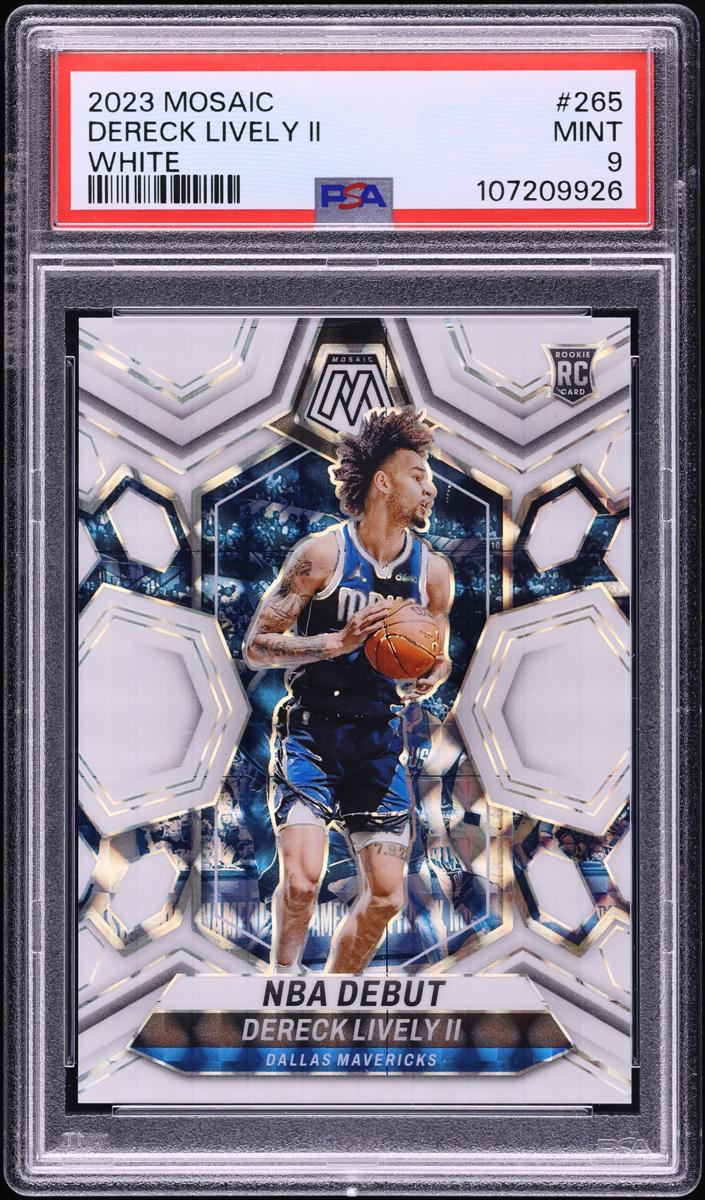 2023 Panini Mosaic Basketball White Dereck Lively II #265 PSA 9
