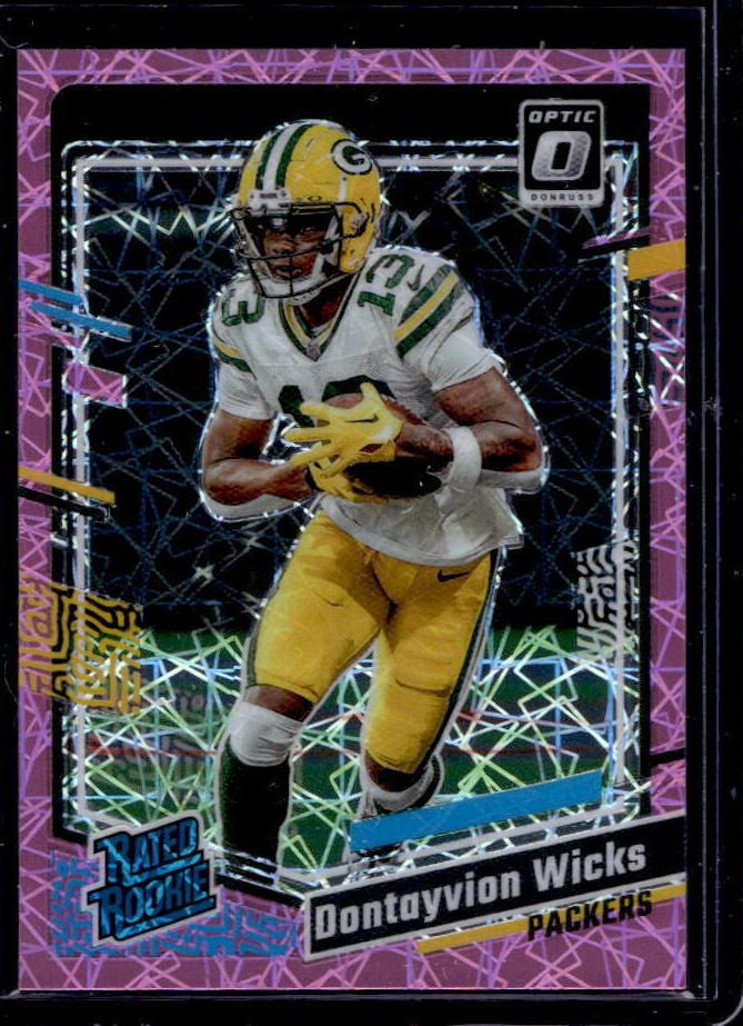 2023 Donruss Optic Football Pink Velocity Dontayvion Wicks #249