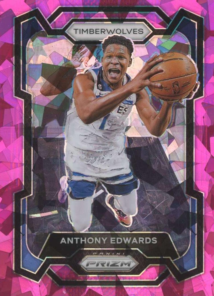 2023 Panini Prizm Basketball Pink Ice Anthony Edwards #108