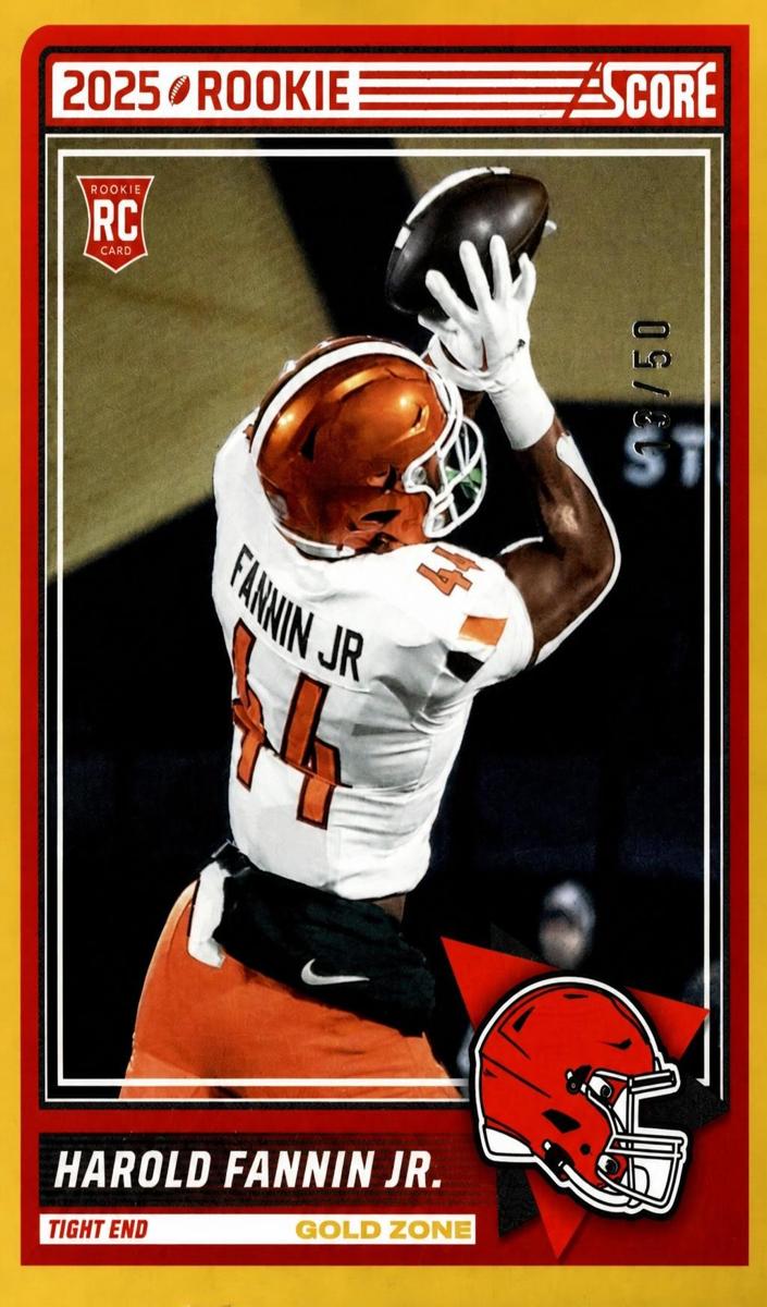 2025 Panini Score Football Gold Zone Harold Fannin Jr. #4 PSA 9