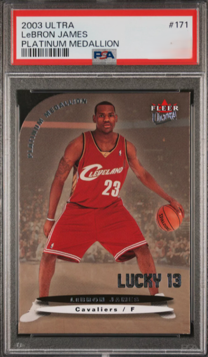 2003 Fleer Ultra Basketball Platinum Medallion Lebron James #171 PSA 9
