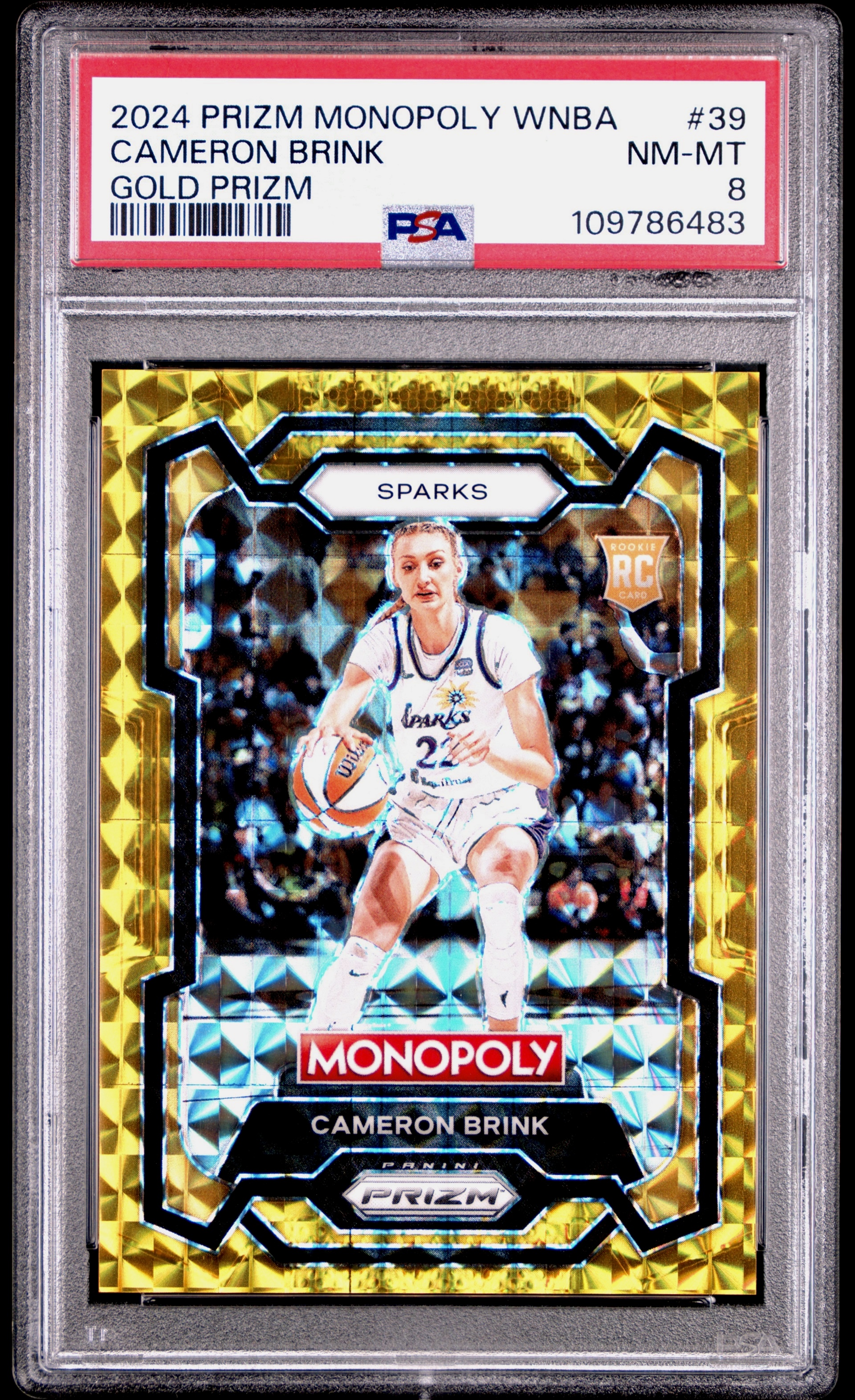 2024 Panini Prizm Monopoly WNBA Basketball Gold Cameron Brink #39