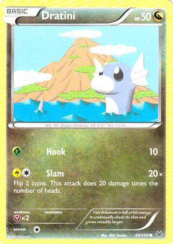 2015 Pokemon XY Roaring Skies Dratini #49 PSA 9