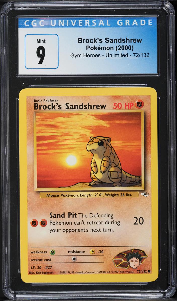 2000 Pokemon Gym Heroes Brock's Sandshrew #72