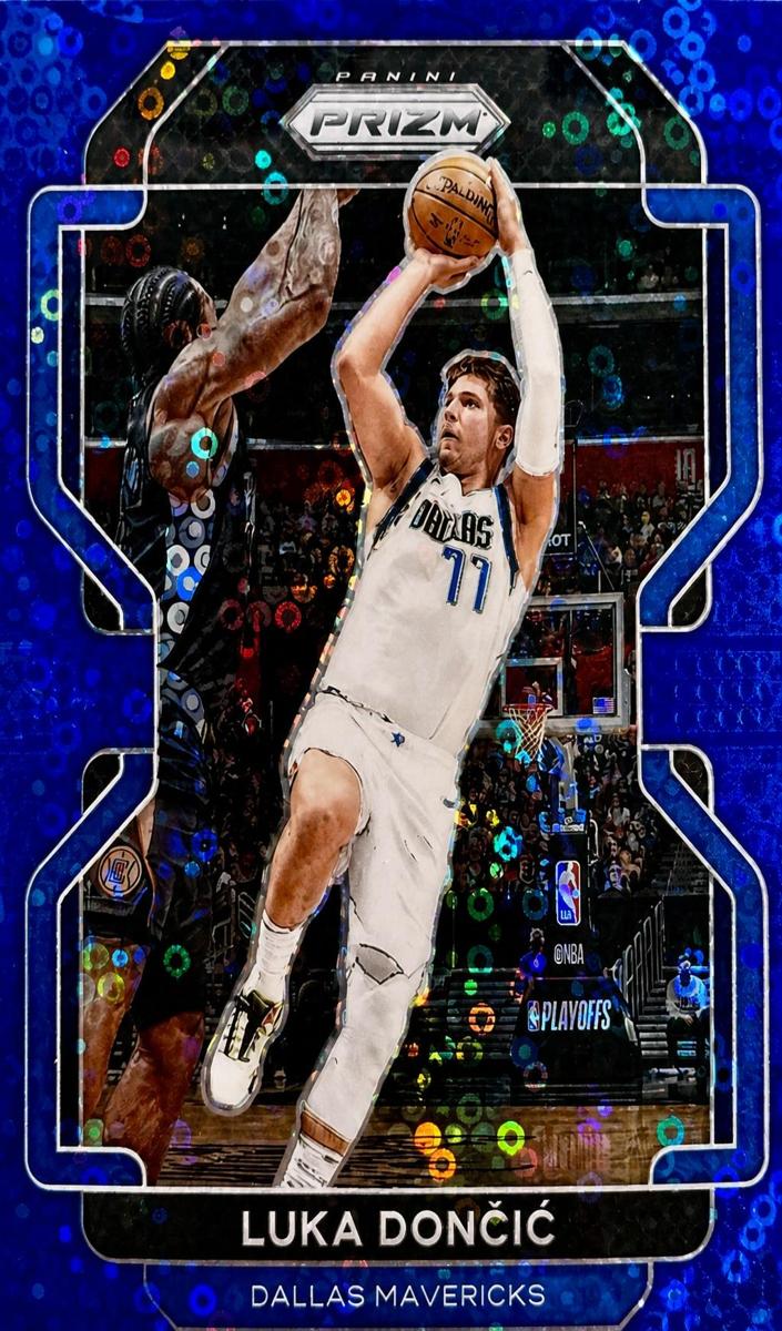 2021 Panini Prizm Basketball Fast Break Blue Luka Doncic #223