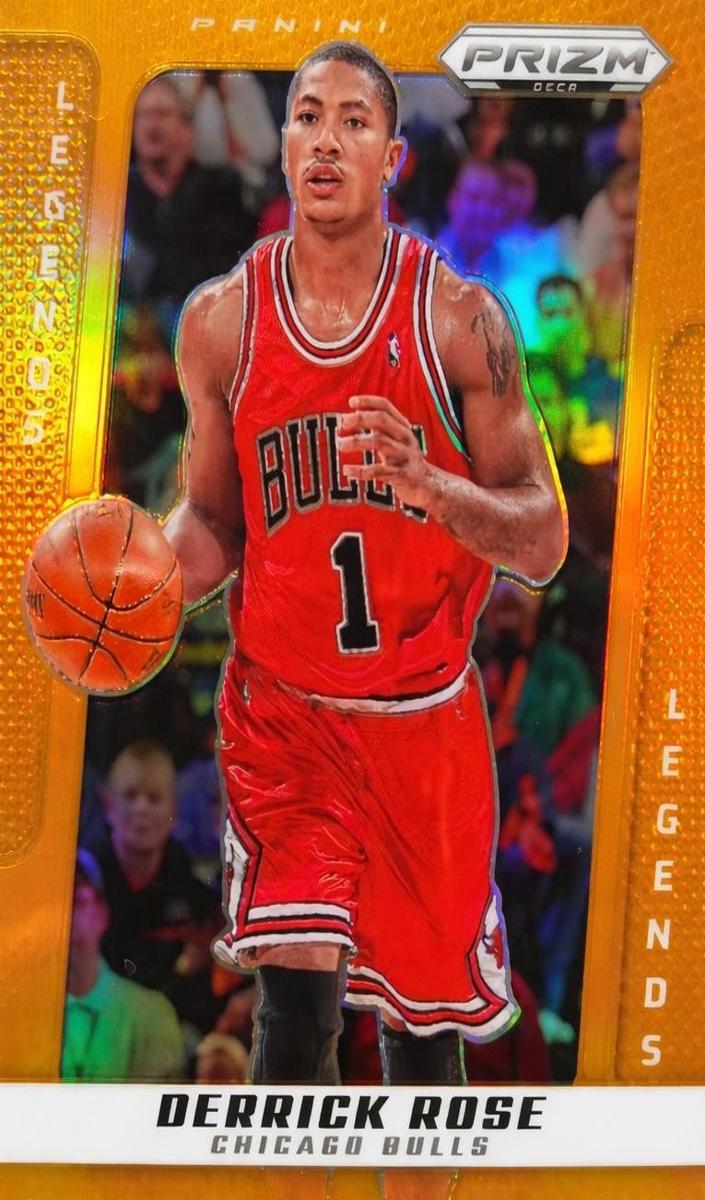 2024 Panini Prizm Deca Basketball Orange Derrick Rose #231 CGC 8