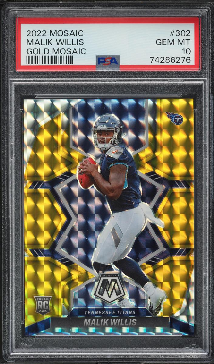 2022 Panini Mosaic Football Gold Malik Willis #302 SGC 10