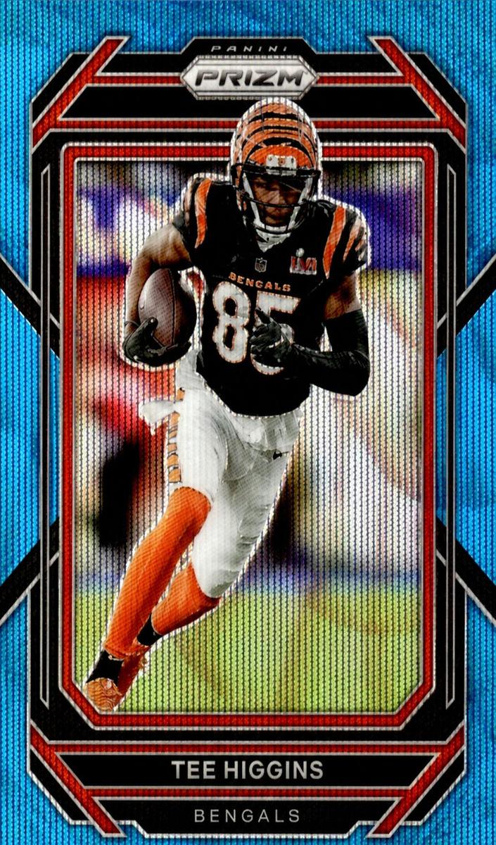 2022 Panini Prizm Football Blue Wave Tee Higgins #59 PSA 10