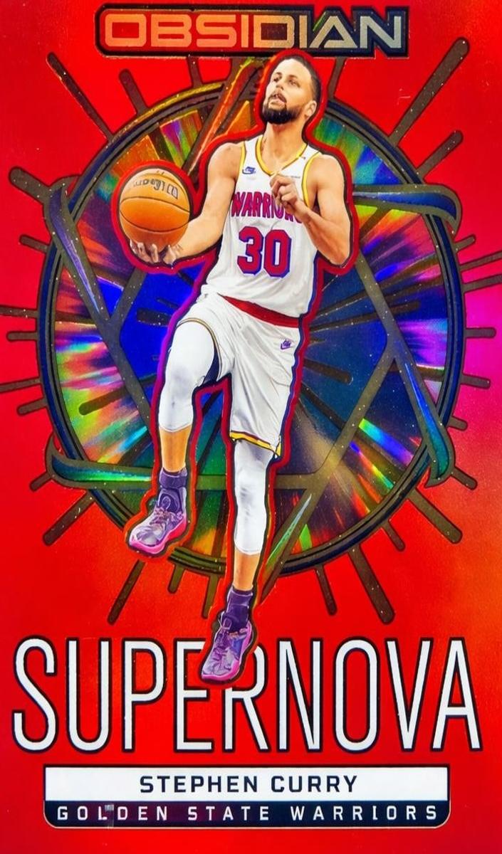 2024 Panini Obsidian Basketball Electric Etch Red Flood Stephen Curry #10