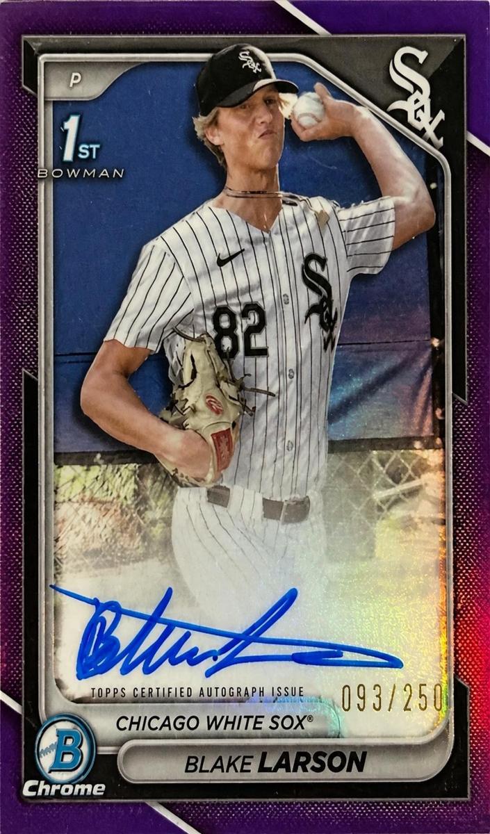 2024 Bowman Draft Chrome Baseball Purple Refractor Blake Larson #CPA-BL
