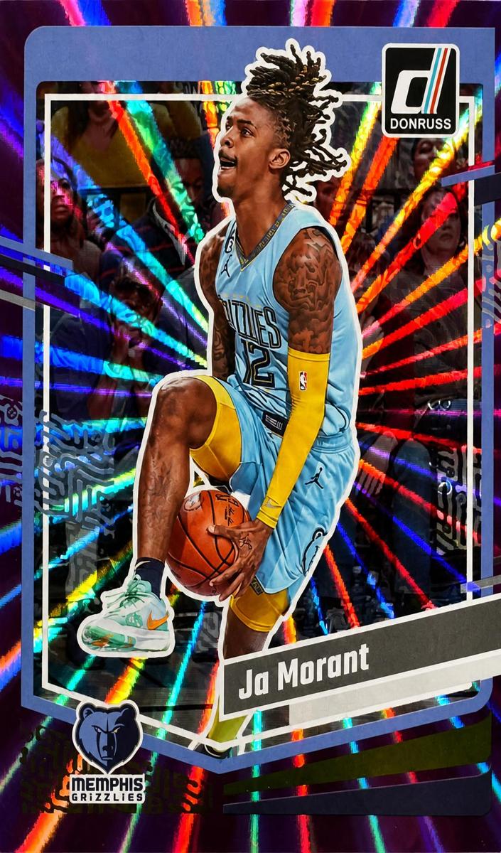 2023 Panini Donruss Basketball Holo Purple Laser Ja Morant #131