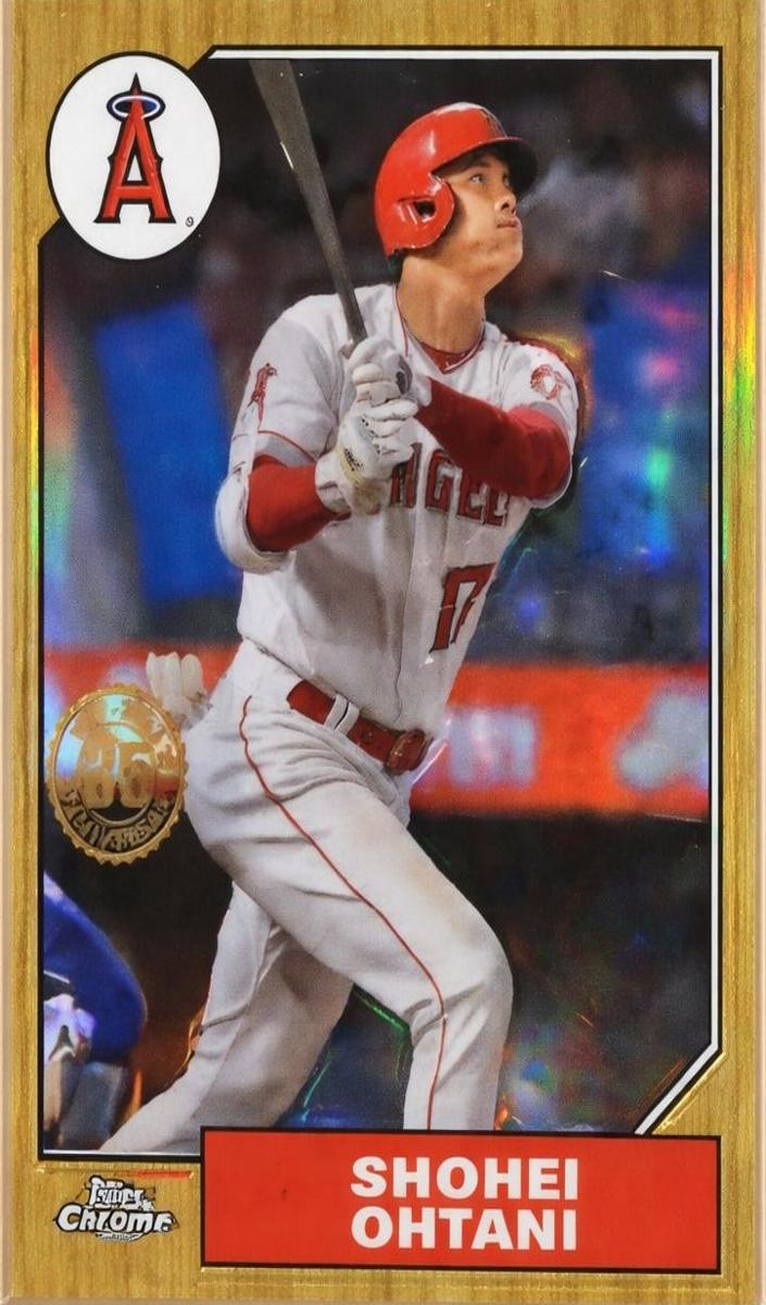 2022 Topps Chrome Baseball Gold Shohei Ohtani #87BC-2 PSA 9