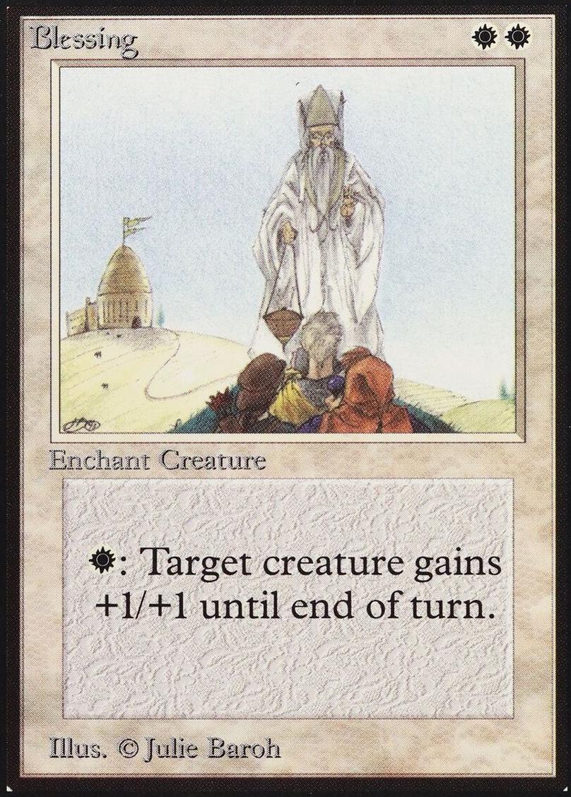 1993 Magic The Gathering Alpha Blessing #NNO BGS 6.5
