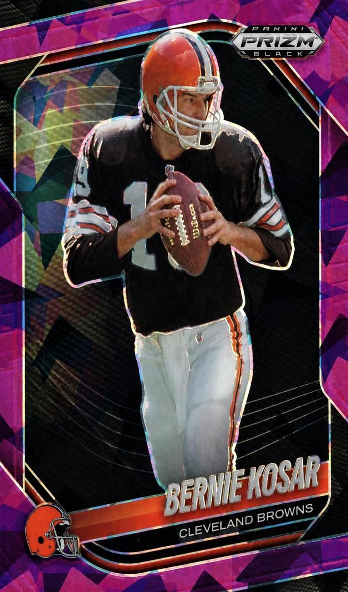 2025 Panini Prizm Black Football Purple Ice Bernie Kosar #31