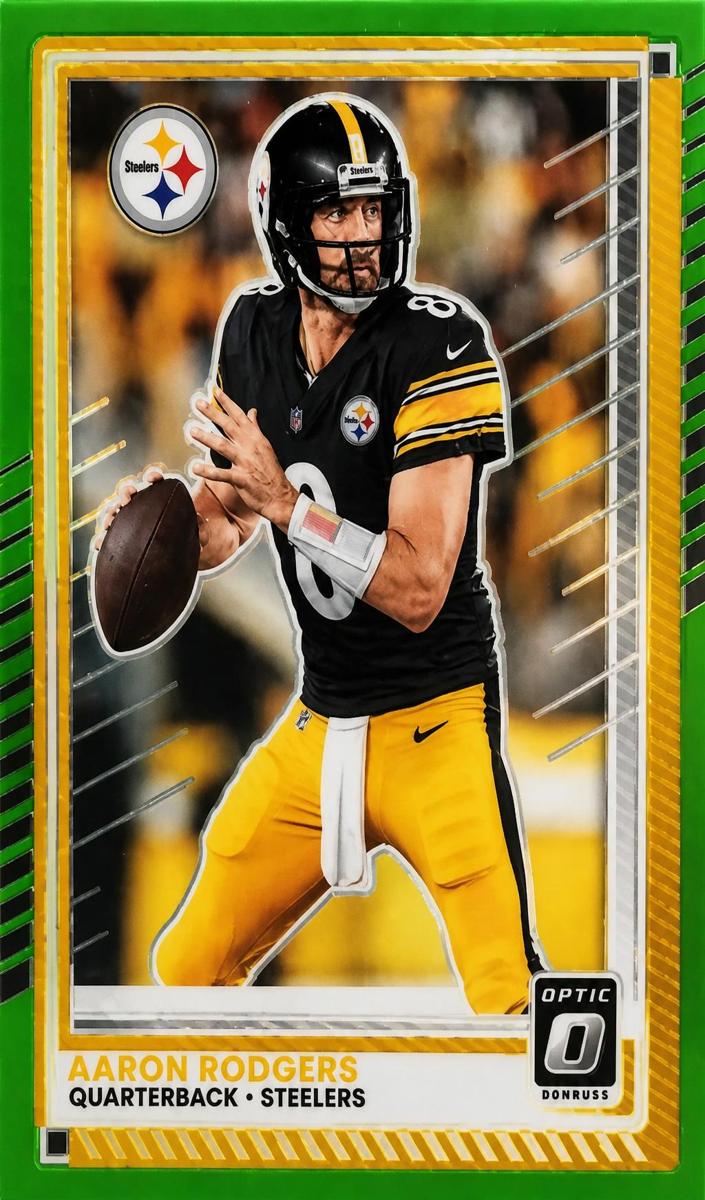 2025 Donruss Optic Football Lime Green Aaron Rodgers #75