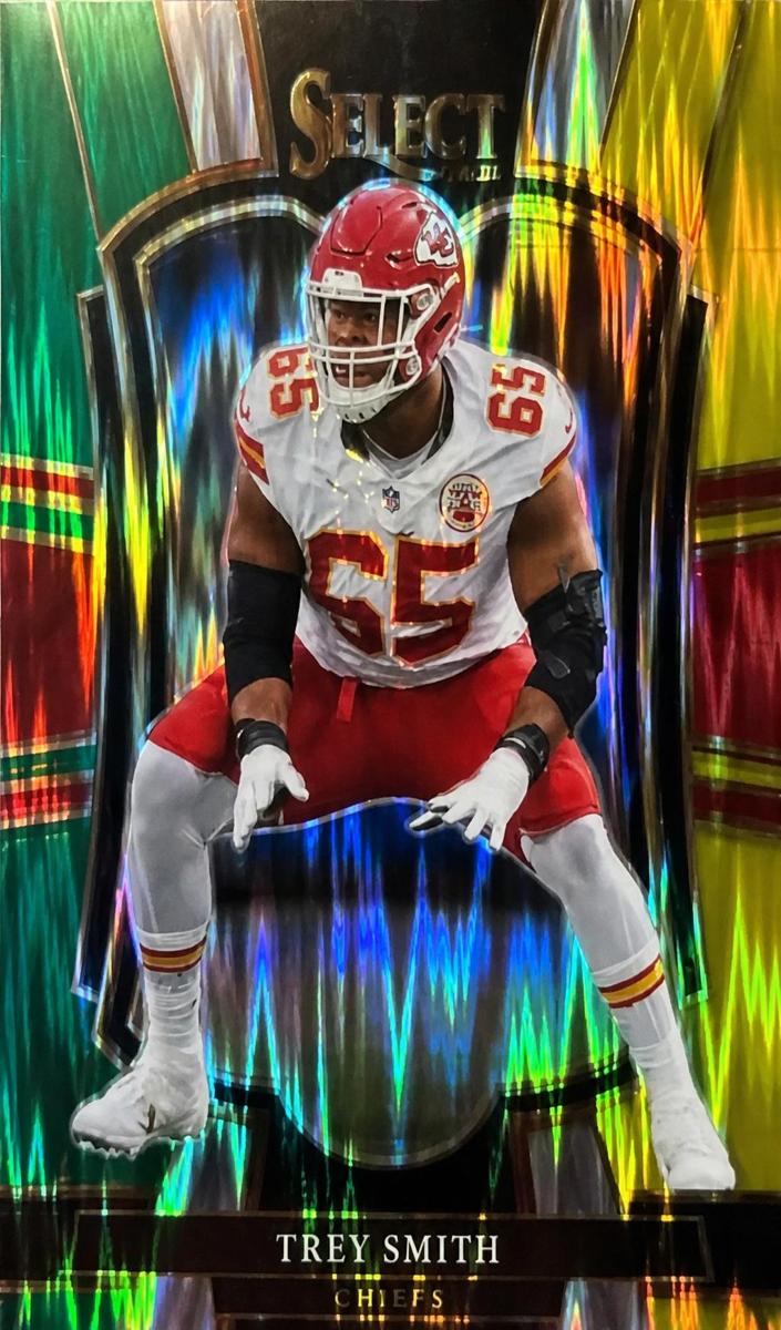 2025 Panini Select Football Green and Yellow Shock Trey Smith #109