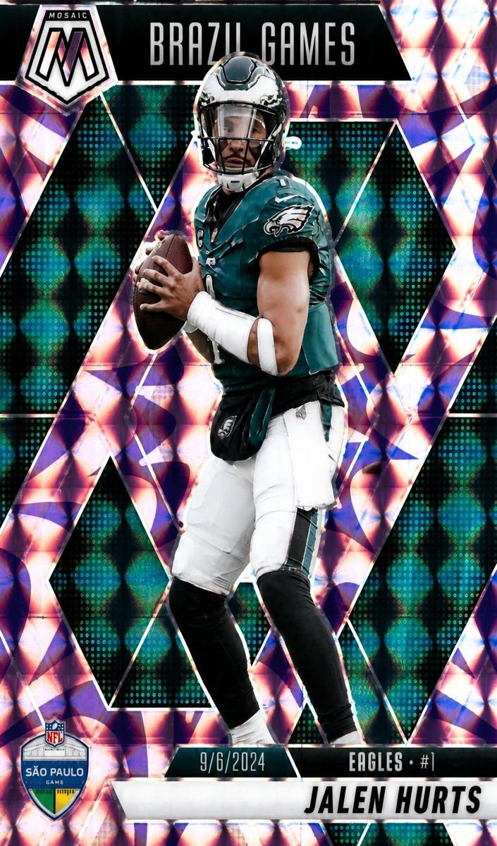 2025 Panini Mosaic Football Reactive Purple Jalen Hurts #267