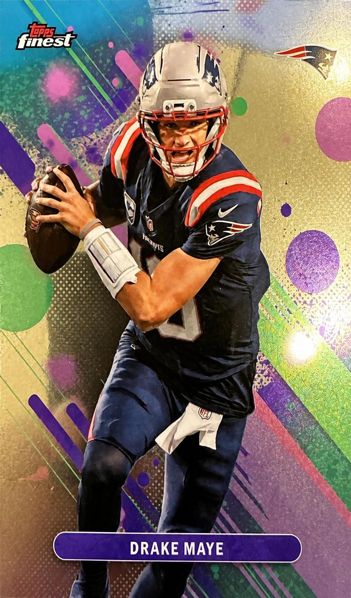 2025 Topps Finest Football Drake Maye #62 RAW Ungraded