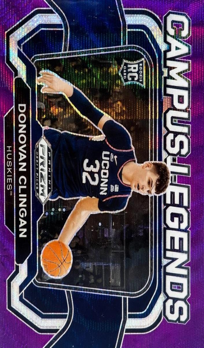 2024 Panini Prizm Draft Picks Basketball Purple Wave Donovan Clingan #9 PSA 10