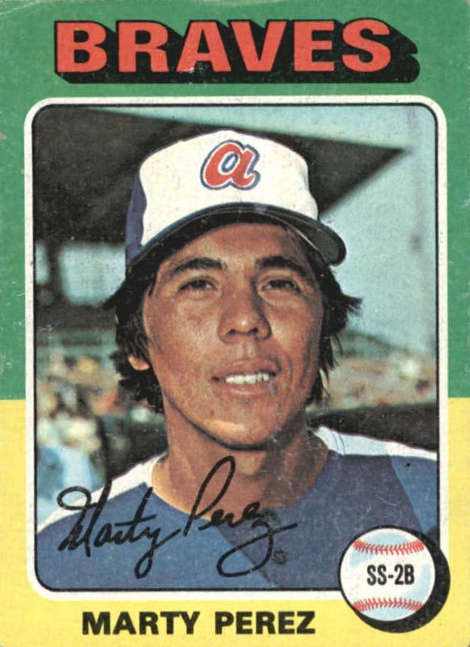 1975 Topps Mini Baseball Marty Perez #499 PSA 8