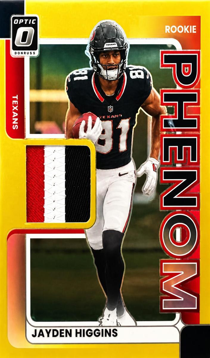 2025 Donruss Optic Football Neon Yellow Jayden Higgins #RPBH-JHS