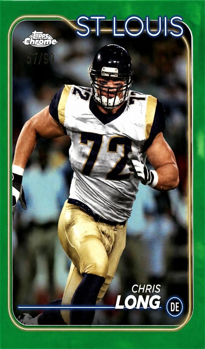 2024 Topps Chrome Football Green Refractor Chris Long #103