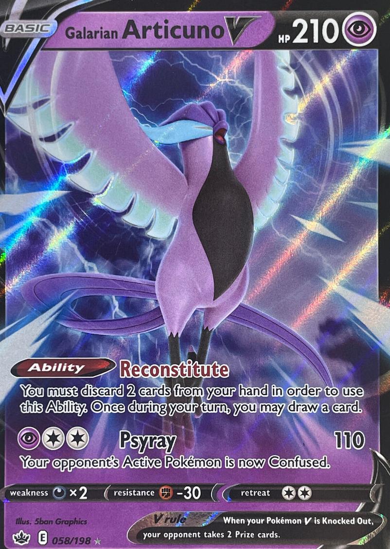 2021 Pokemon Chilling Reign Galarian Articuno #58 CGC 8.5