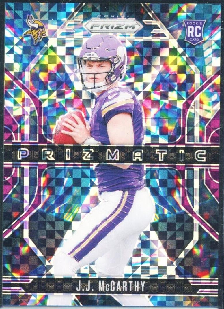 2024 Panini Prizm Football Purple Power J.J. McCarthy #8