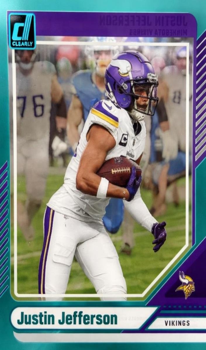2024 Panini Clearly Donruss Football Teal Justin Jefferson #35