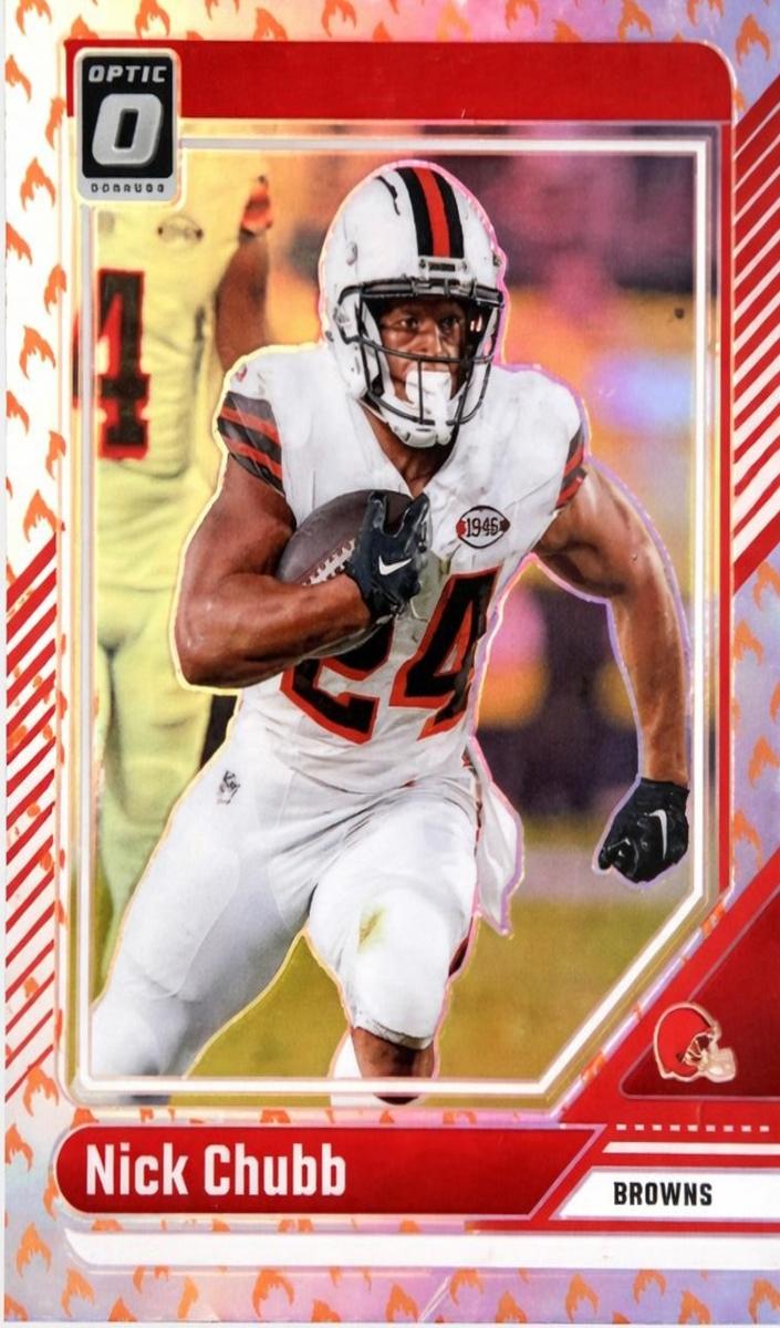 2024 Donruss Optic Football Fire Nick Chubb #45