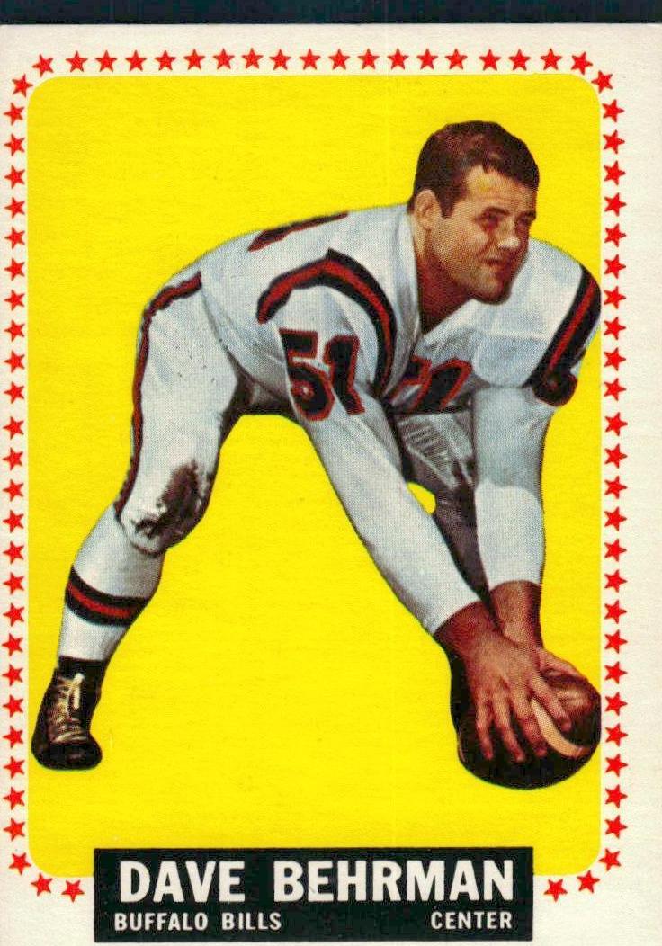 1964 Topps Football Dave Behrman #24 PSA 7.5