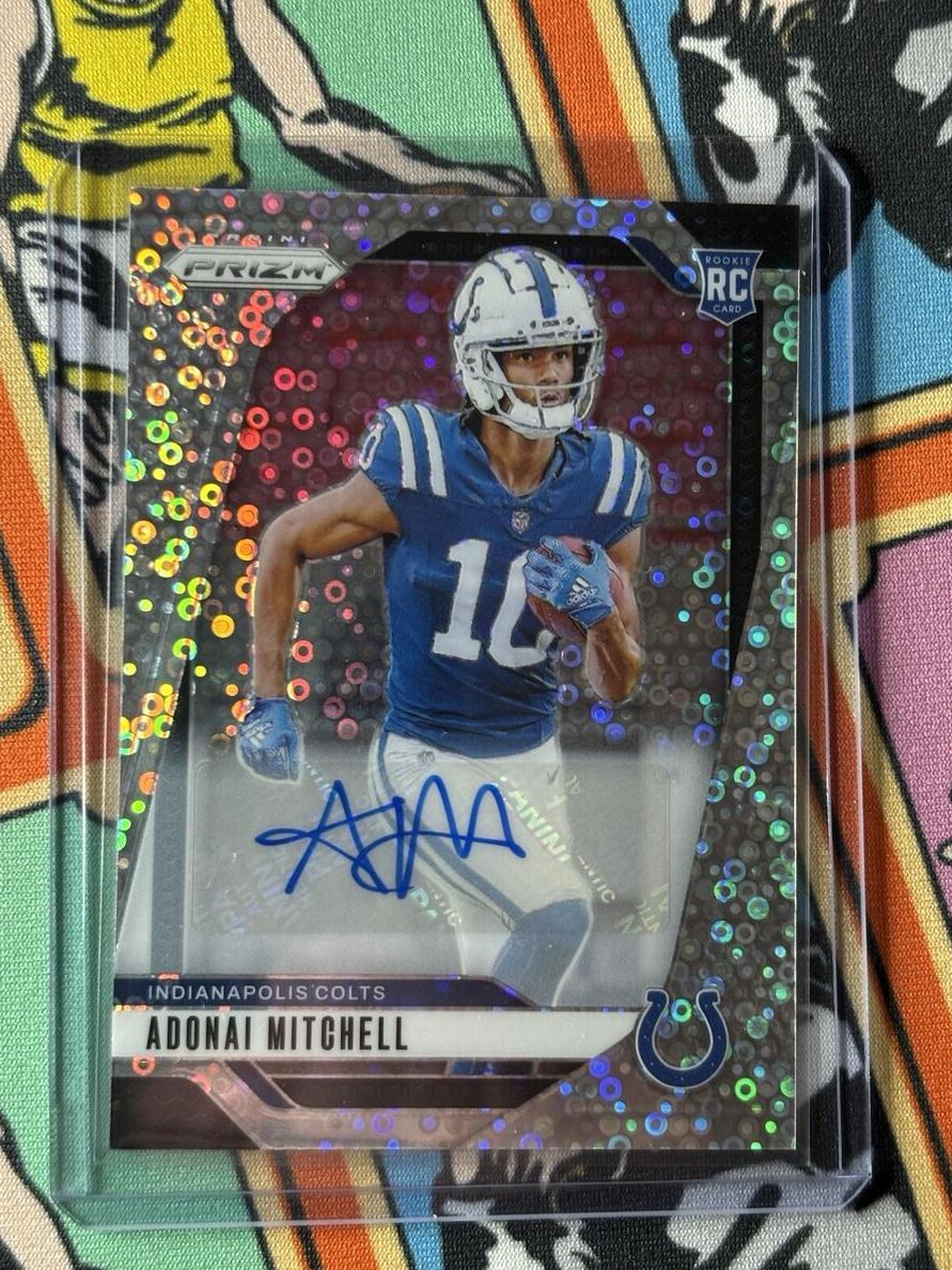 2024 Panini Prizm Football No Huddle Adonai Mitchell #303 PSA 9