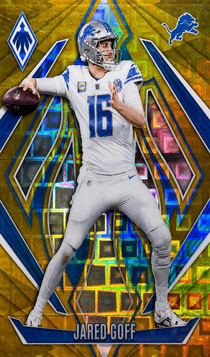 2024 Panini Phoenix Football Gold Pandora Jared Goff #75 PSA 9