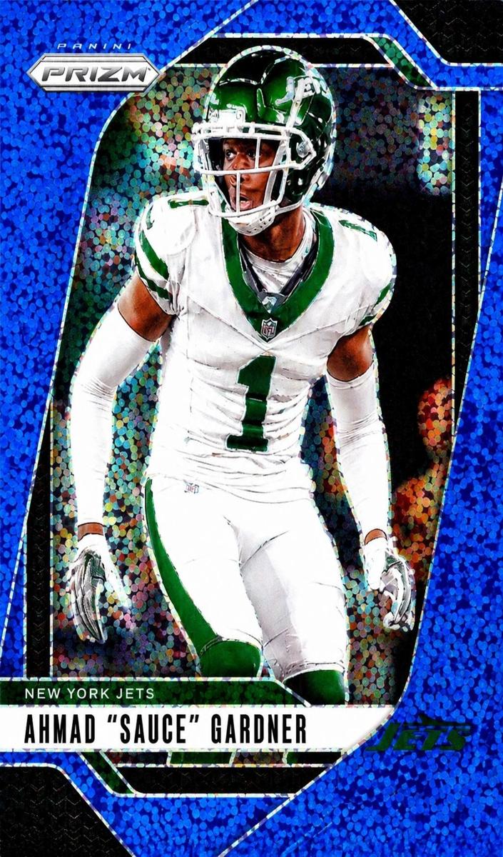 2024 Panini Prizm Football Blue Sparkle Ahmad "Sauce" Gardner #226