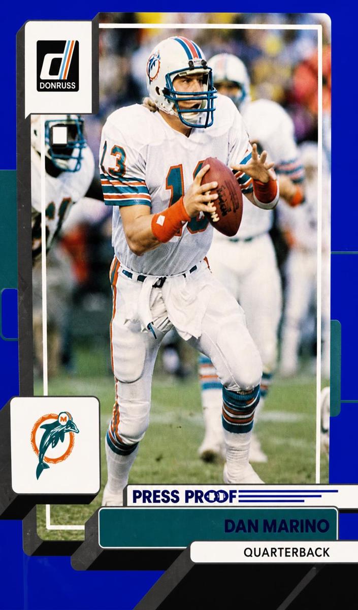 2022 Panini Donruss Football Press Proof Blue Dan Marino #130 PSA 9