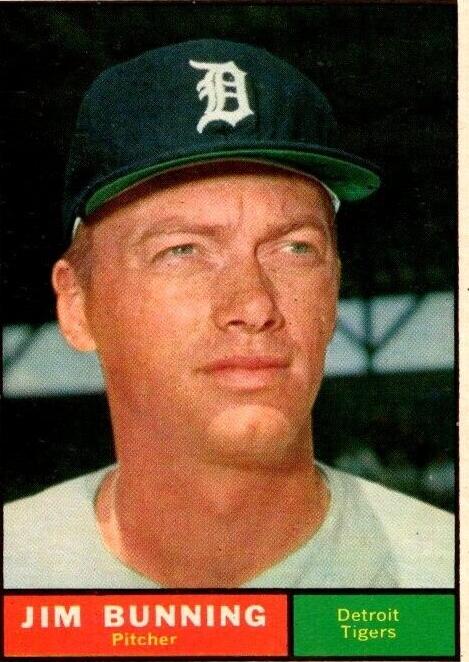 1961 Topps Baseball Jim Bunning #490