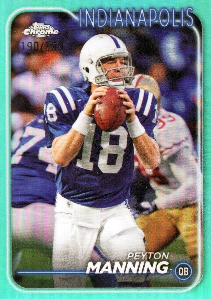 2024 Topps Chrome Football Aqua Refractor Peyton Manning #86
