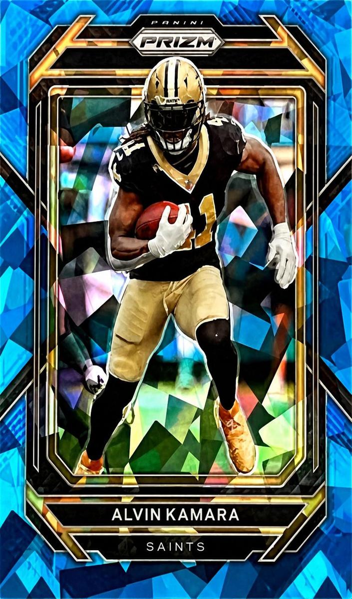 2022 Panini Prizm Football Blue Ice Alvin Kamara #208 PSA 10